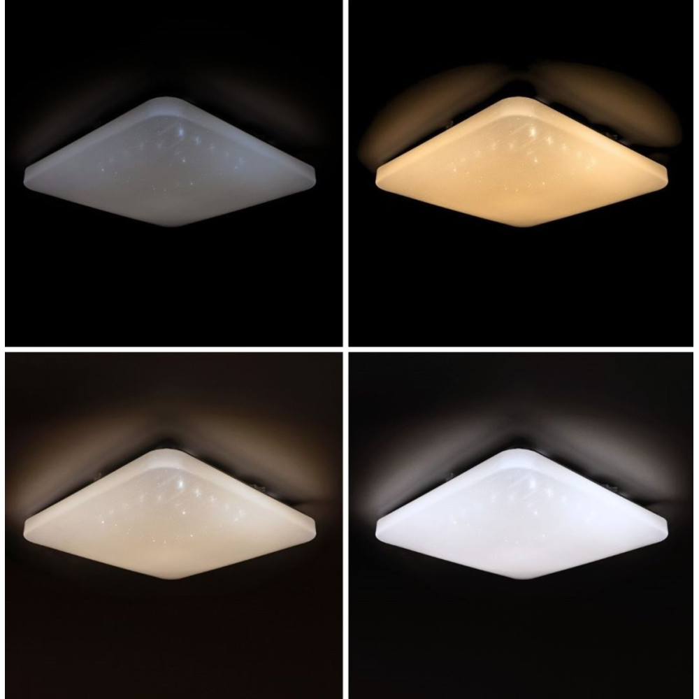 Стельовий LED світильник з пультом 72W 380*380*65мм 3000К-6500К 5600Lm VS-81041