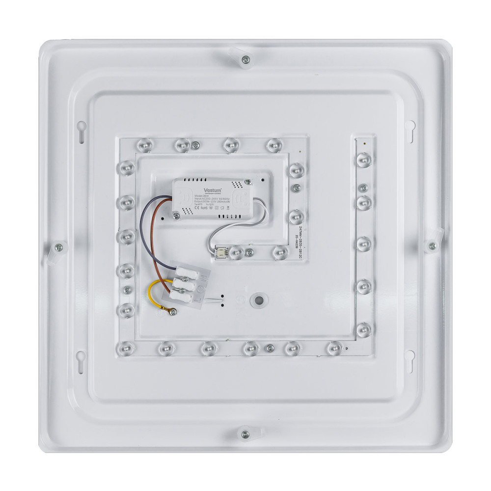 Світильник LED VESTUM QUATRO зоряне небо 30W 380*380*65мм 4000К 4срібло