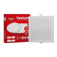 Квадратний світлодіодний врізний світильник Vestum 24W 4000K 220V 1-VS-5207