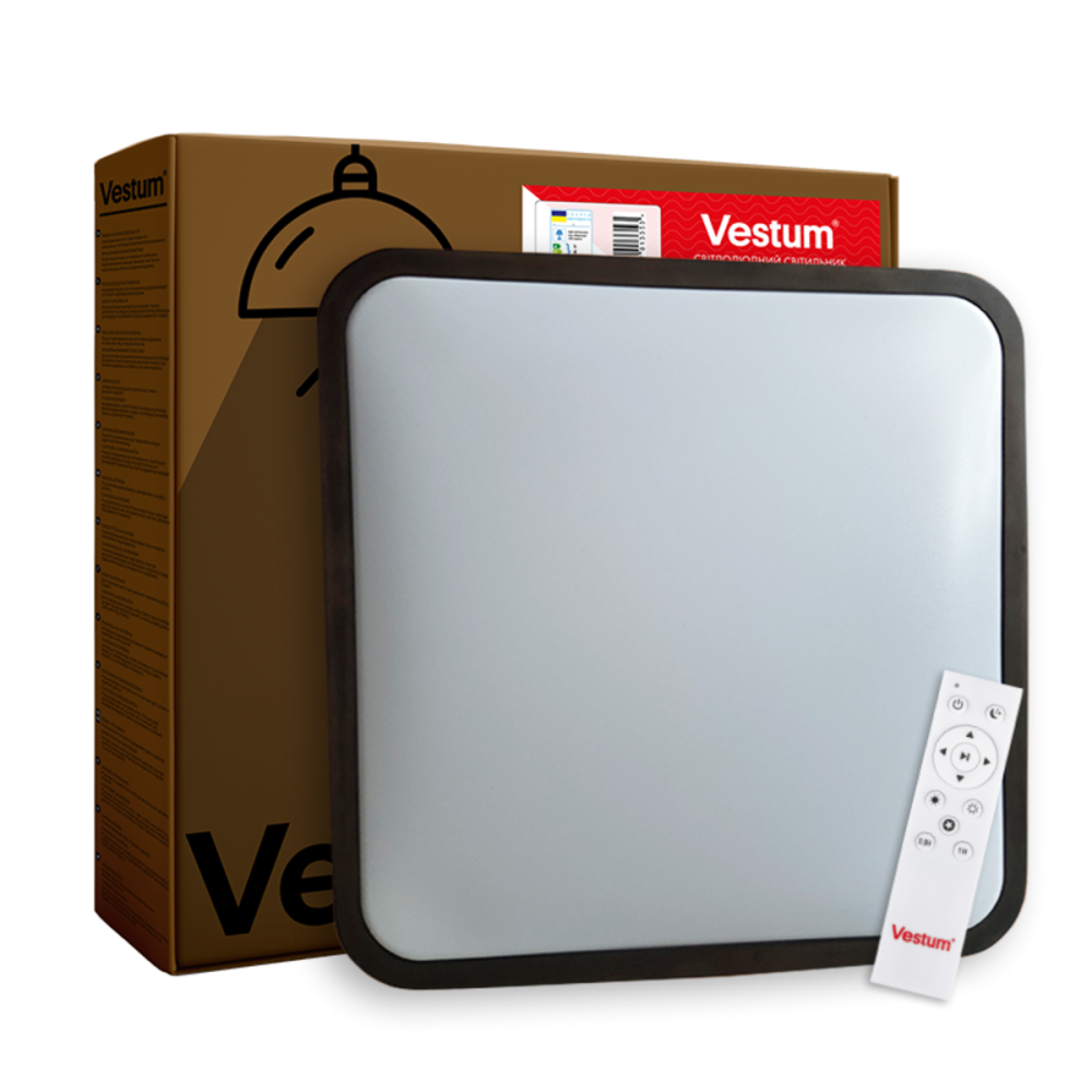 GLOW матовий 60W 391*391*65мм 3000К-6500К з ДК горіх
