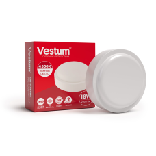 Світильник ЖКГ LED 18W круг 4500K 220V Vestum