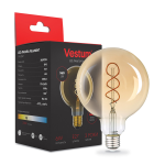 Лампа LED світлодіодна Vestum філамент "вінтаж" golden twist G95 Е27 6Вт 220V 2500К
