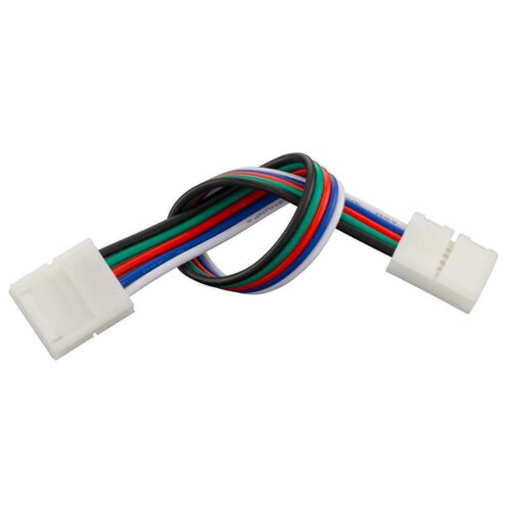 Конектор для світлодіодних стрічок OEM SC-22-SW-15-5 10mm RGBW 2joints wire (дріт-2 затискача)