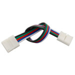 Конектор для світлодіодних стрічок OEM SC-22-SW-15-5 10mm RGBW 2joints wire (дріт-2 затискача)