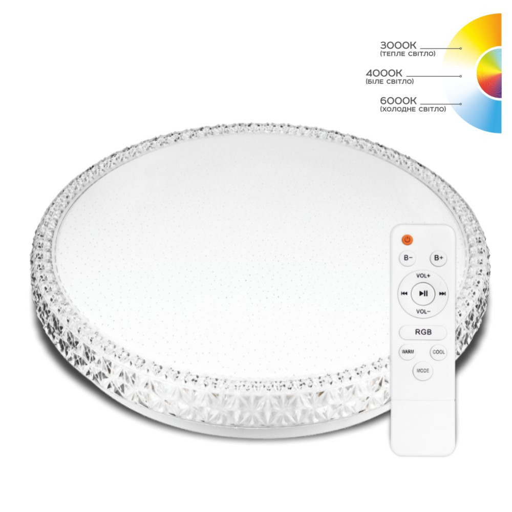 Світильник світлодіодний Biom SMART SML-R45-55-RGB 3000-6000K 55Вт з д/к