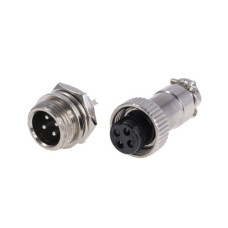 Конектор для світлодіодних стрічок OEM №18 4pin-4pin "мама" + "папа" метал