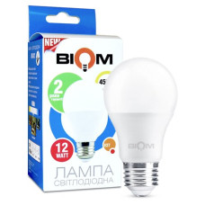 Світлодіодна лампа Biom BT-512 A60 12W E27 4500К матова