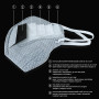 Респіратор KN95 PM2.5 G FFP2 6 шарів, сірий