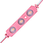 Светодиодный модуль BRT XG194 5630-3 led W 1,5W PINK, 12В, IP65 розовый с линзой полусфера