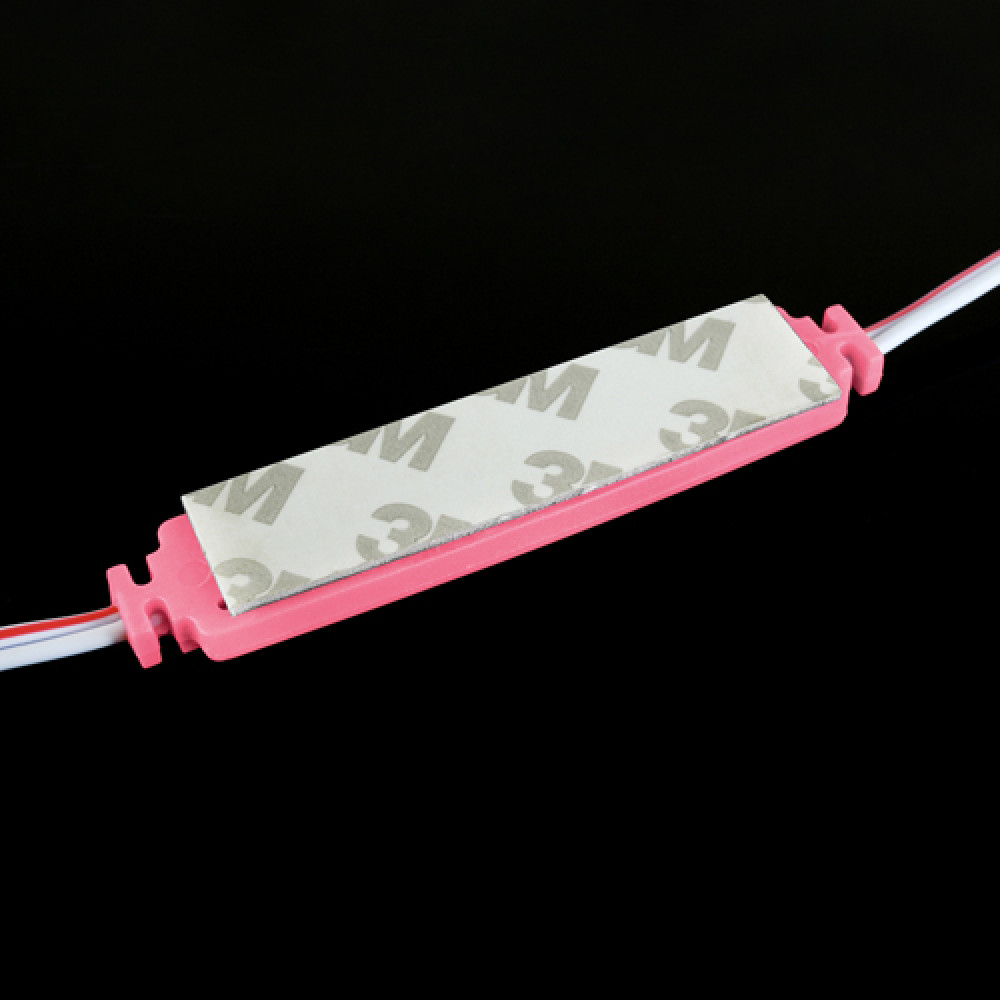 Світлодіодний модуль BRT XG194 5630-3 led W 1,5W PINK, 12В, IP65 рожевий з лінзою півсфера