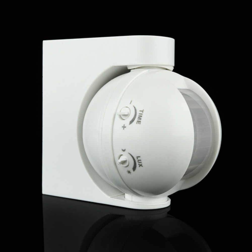 Інфрачервоний датчик руху BIOM IRM-04W max 1200Вт 180° , настінний білий