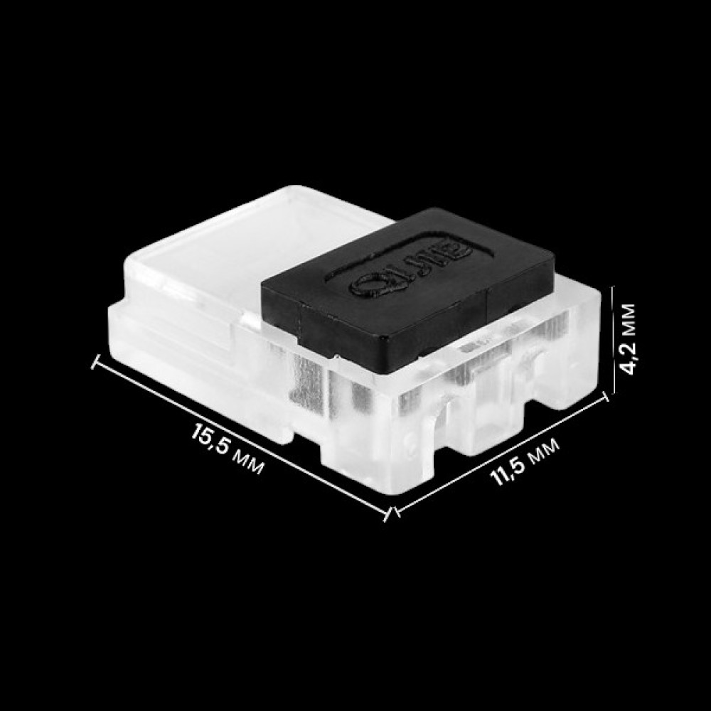 Конектор для світлодіодних стрічок OEM SC-27-SW-10-2 10 мм, 2 pin, (дріт-стрічка), invisible style