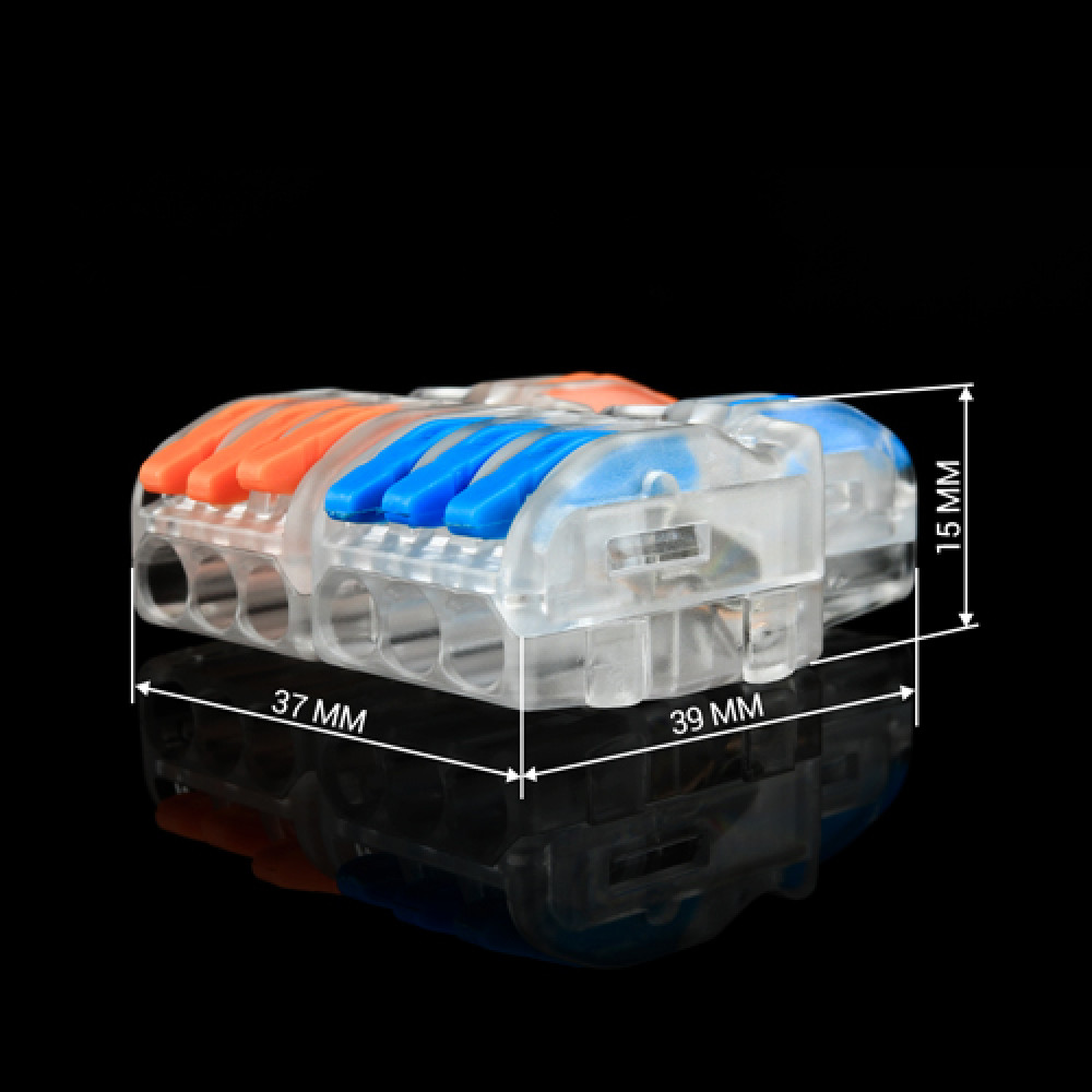 Клема швидкого монтажу WT-F26 2 входи 6 виходів 32А 400В 0.08-4mm2