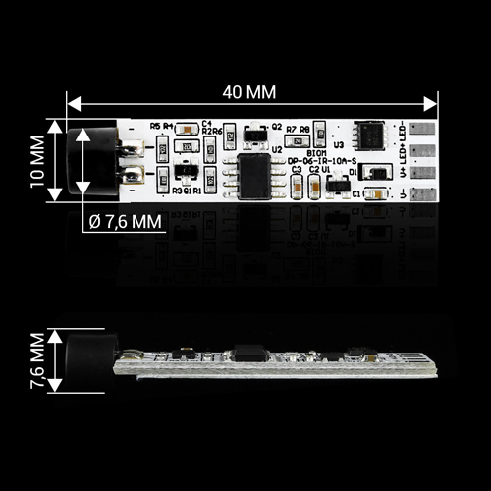 Оптичний датчик DP-06-IR-10A-S IR ON\OFF торцевий 10А DC12V