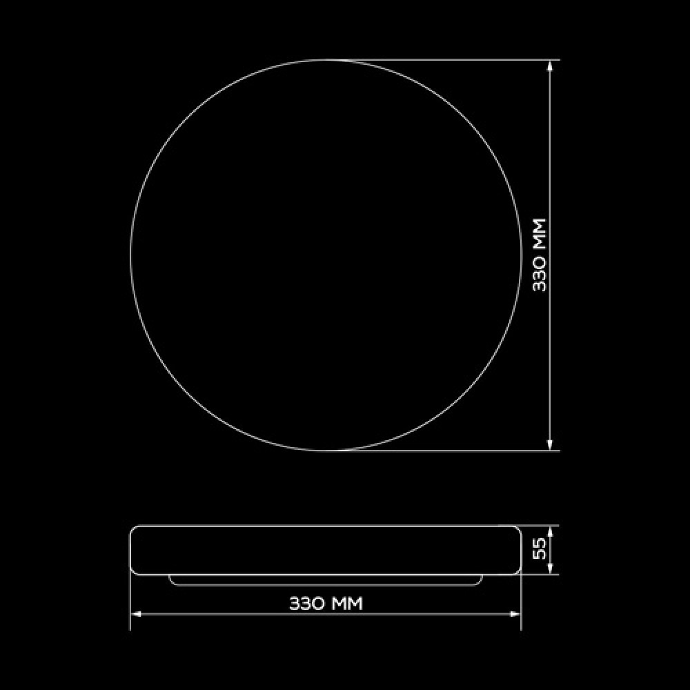 Світлодіодний стельовий LED світильник Biom DL-R102-24-6 6200K 24Вт без д/к