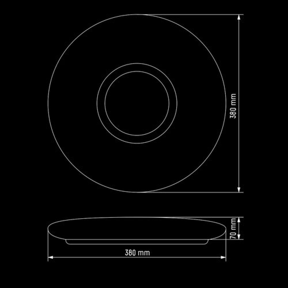 Світильник LED світлодіодний Biom SMART SML-R07-50/2 3000-6000K 50Вт з д/к