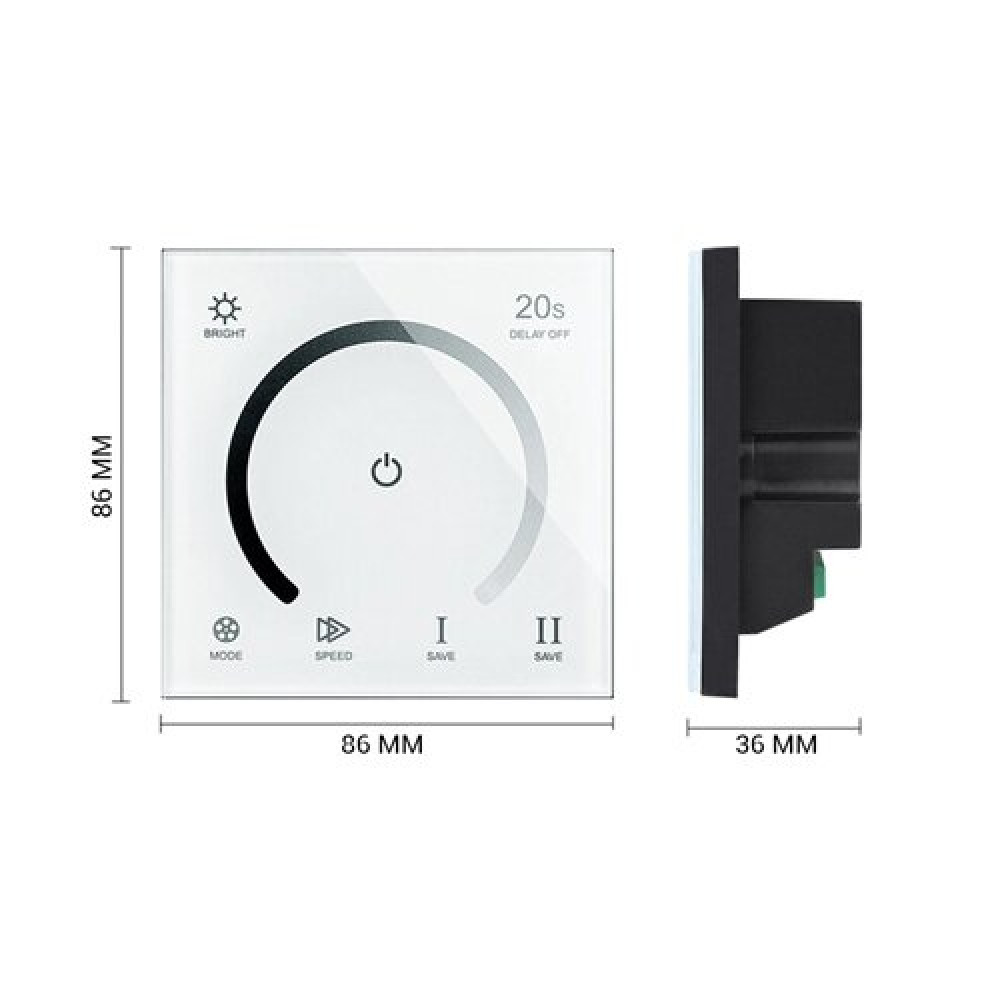 Димер OEM 8A-Touch-W білий вбудований