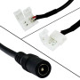 Коннектор для светодиодных лент OEM №13 8мм зажим - mini Jack "мама" через провод, 15см