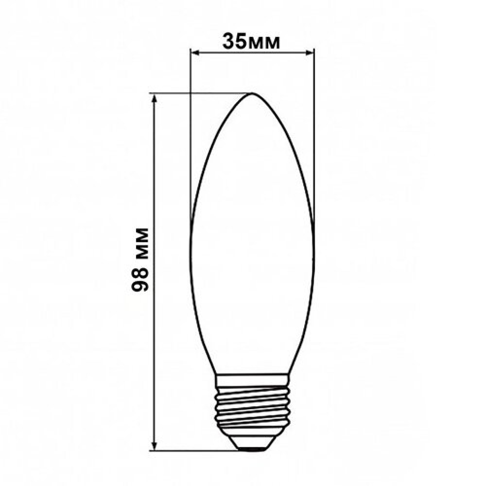Світлодіодна лампа Biom FL-305 C37 4W E14 2800K