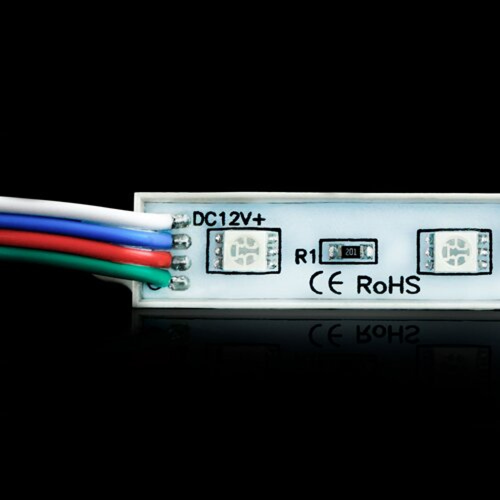 Світлодіодний модуль BRT 5050-3 led W 0.72W RGB, 12В, IP65