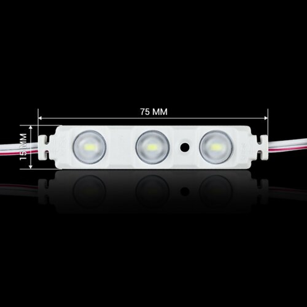 Світлодіодний модуль BRT XG19 5630-3 led W 1,5W 6500K, 12В, IP65 білий з лінзою півсфера